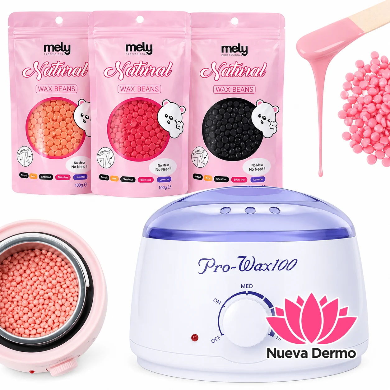 Kit Depilación Derretidor Fundidor + 1 Cera Profesional