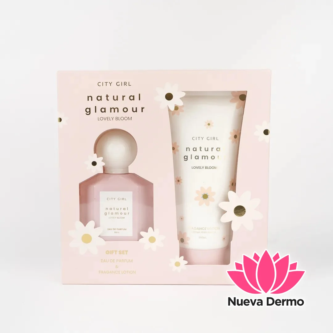 Kit Perfume Con Crema Corporal Natural Glamour City Girl