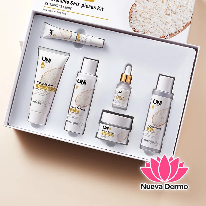 Kit Ritual Facial De Pulpa De Arroz 6 Piezas Uni