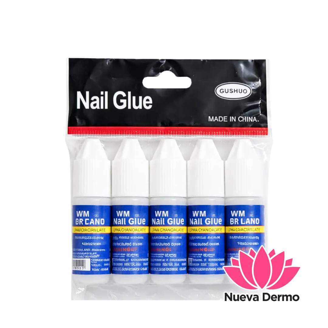 Pegamento X5 Nail Glue Para Uñas Postizas Tips Strass Gotero x1 paquete