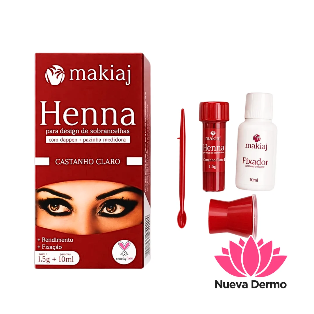 Henna Perfilador De Cejas Tinte Makiaj Brasil Varios Tonos X6 Castaño oscuro