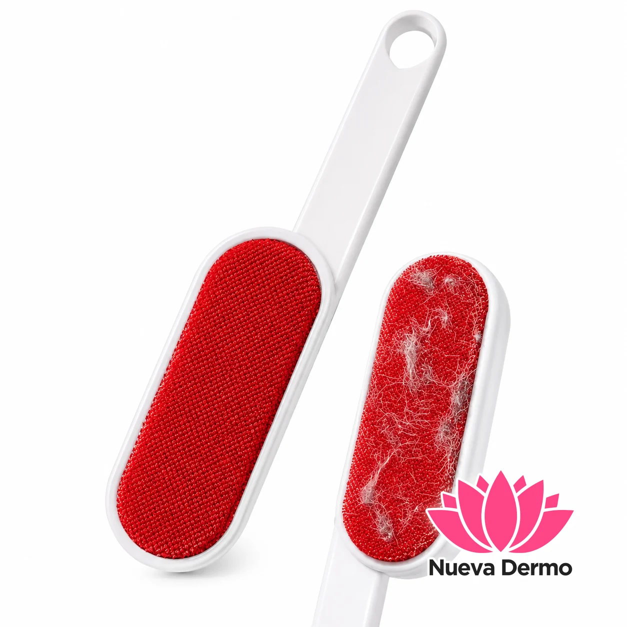 Cepillo Quita Saca Pelusa Doble Dados Plástico Con Mango
