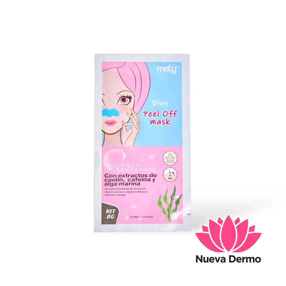Mascarilla De Limpieza Nasal Mely Peel Off Con Extracto de Cafeina x1