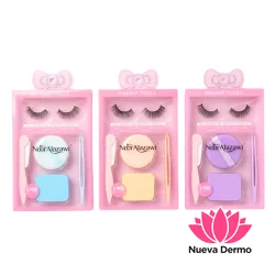 Set de belleza esponjitas + perfilador facial y pestañas