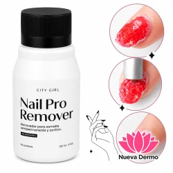 Removedor Para Semipermanente Acrílico Uñas City Girl 120ml
