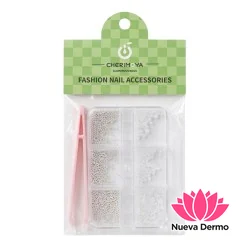 Set De Mini Caviar +pinza Cherimoya Decoracion De Uñas Nails