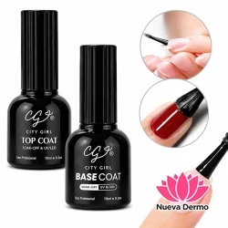 Top Coat Y Base Coat P/ Semi Permanente Uñas City Girl 10ml