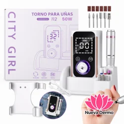 Torno p/ uñas profesional inalámbrico 112 city girl 45000 RPM