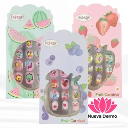 Uñas Postizas Cuadradas P/Manos 12pcs C/ Pegamento Mujer