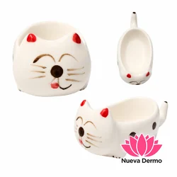 Vaso dappen p/ monomero ceramica chico gato cherimoya