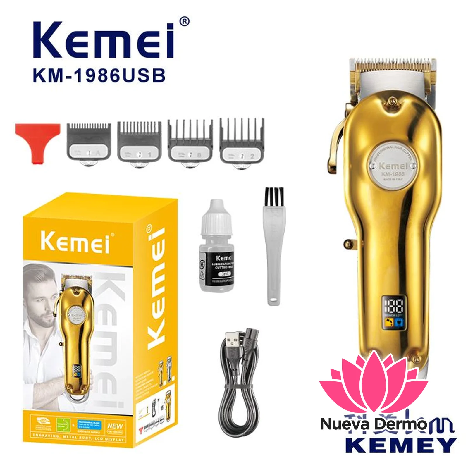KEMEI HAIR CLIPPER KM-1986USB MG-257008/KM-1986UBS 6955549319868