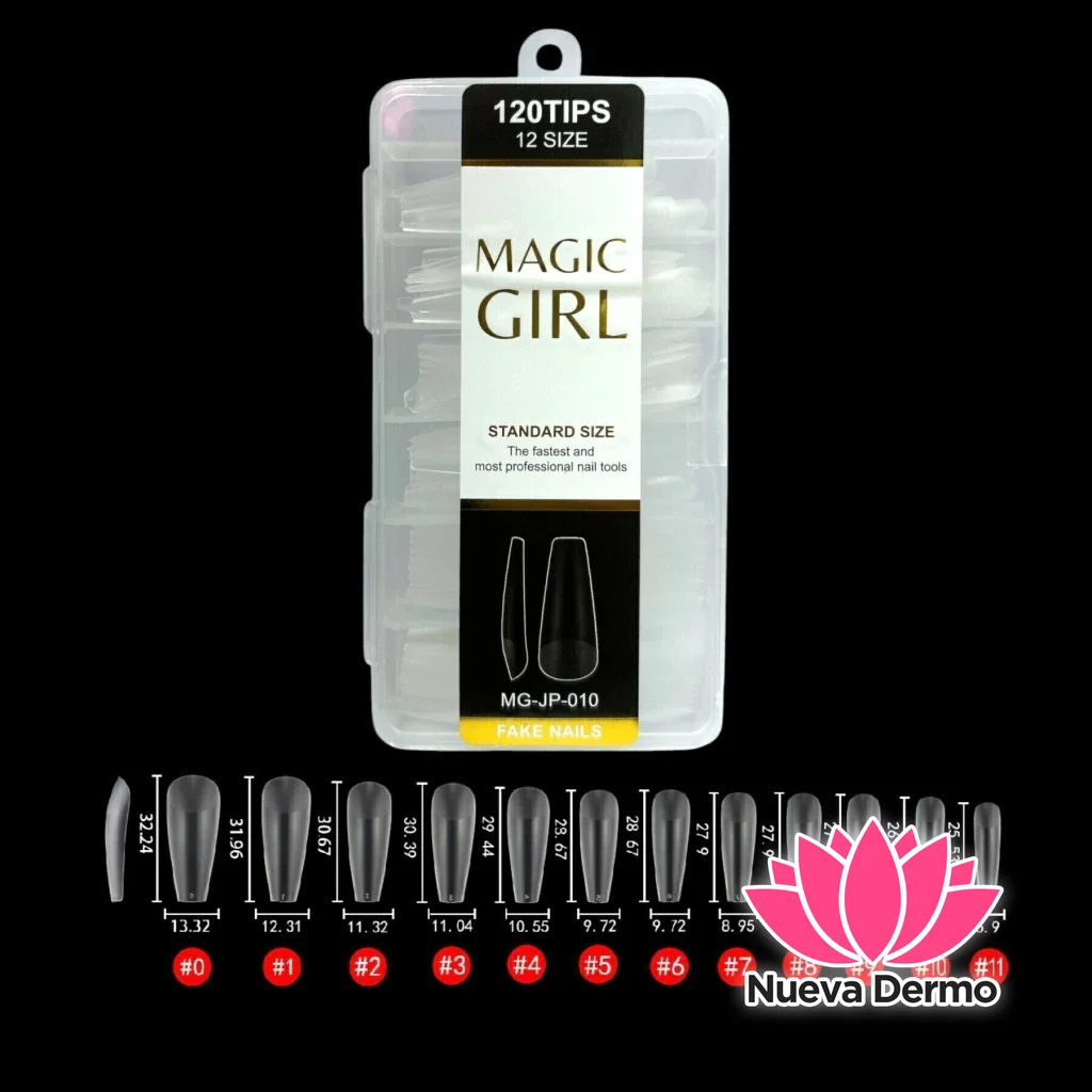 ($2000) MAGIC GIRL SOFT GEL TIPS COFFIN PRELIMADO 120PCS MG-JP-010 6920250420103