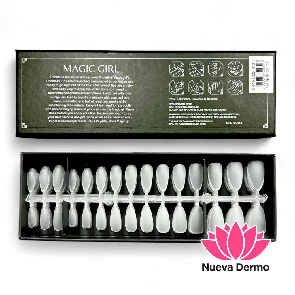 MAGIC GIRL SOFT GEL TIPS PRELIMADO ALMENDRA 240PCS MG-JP-041 6920250420417