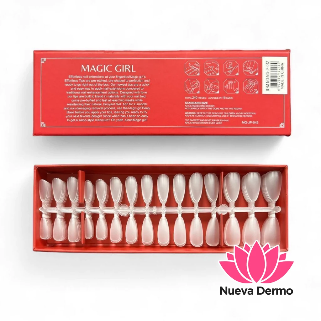 MAGIC GIRL SOFT GEL TIPS PRELIMADO ALMENDRA 240PCS MG-JP-042 6920250420424