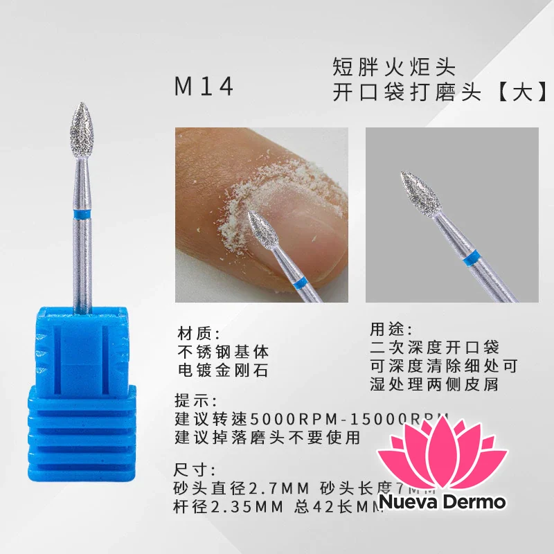 FRESA DIAMANTADA MINI FLAMA AZUL MG-YQ20 MG-218