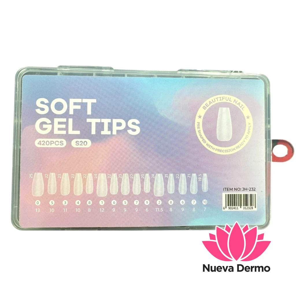 soft gel tips 420pcs coffin por medida jh-232