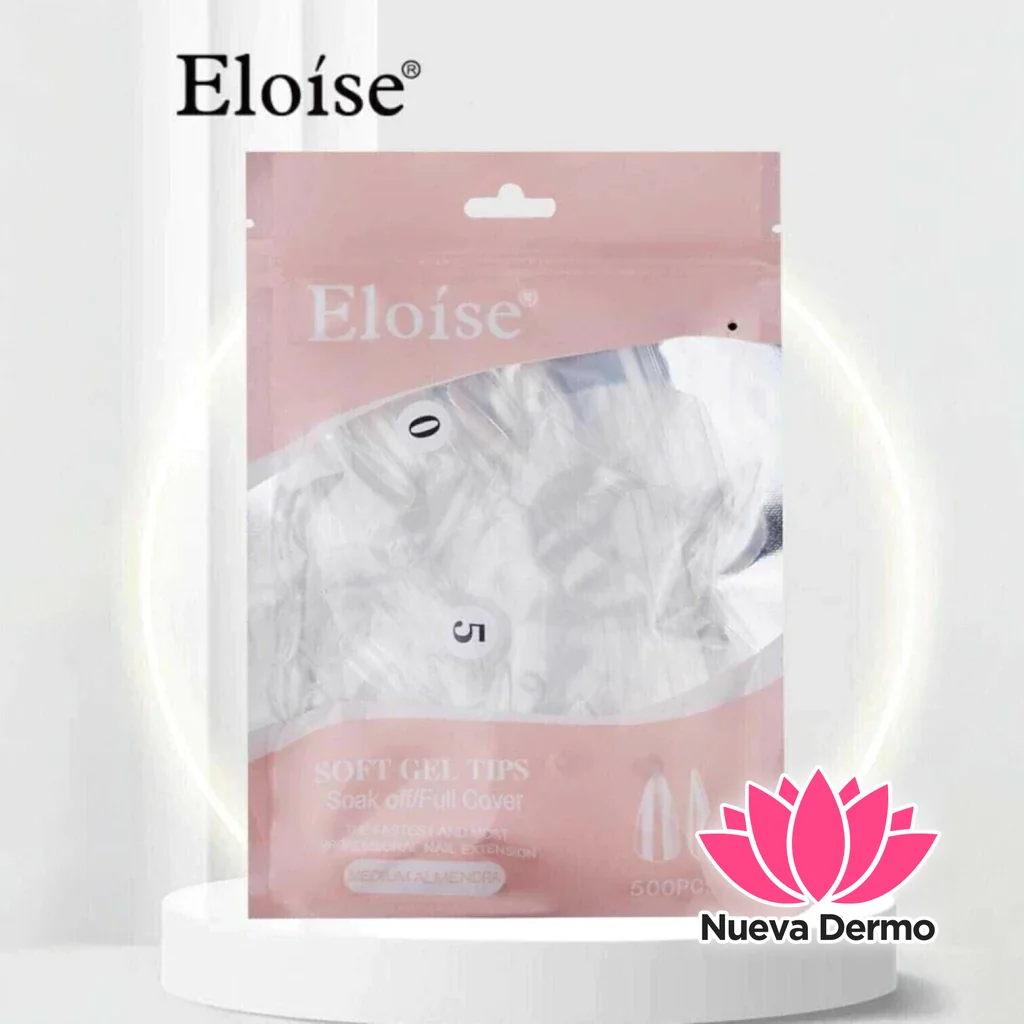 ELOISE SOFT GEL TIPS MEDIUM ALMENDRA 500PCS MA500 6932024010496