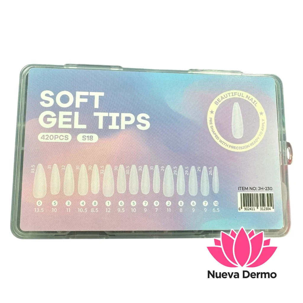 soft gel tips 420pcs stilleto por medida jh-230