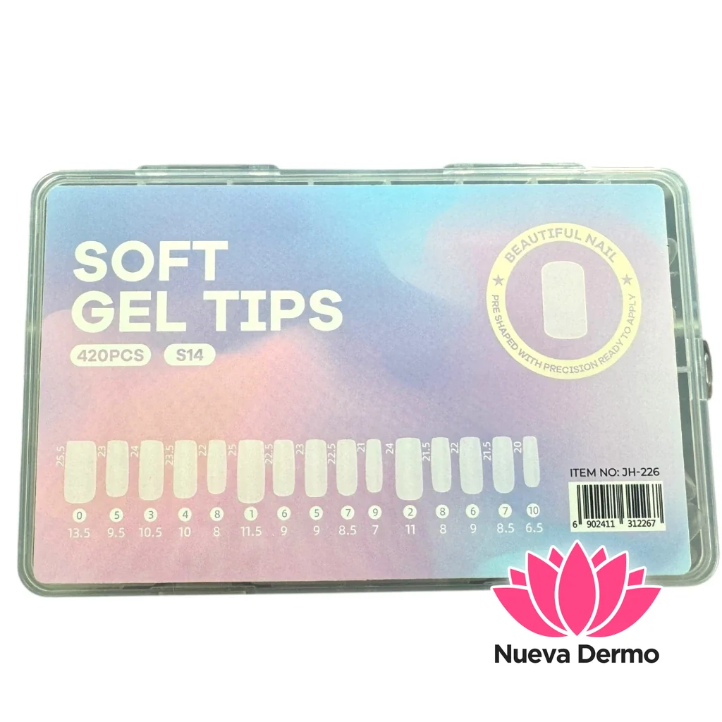 soft gel tips 420pcs cuadrado por medida jh-226