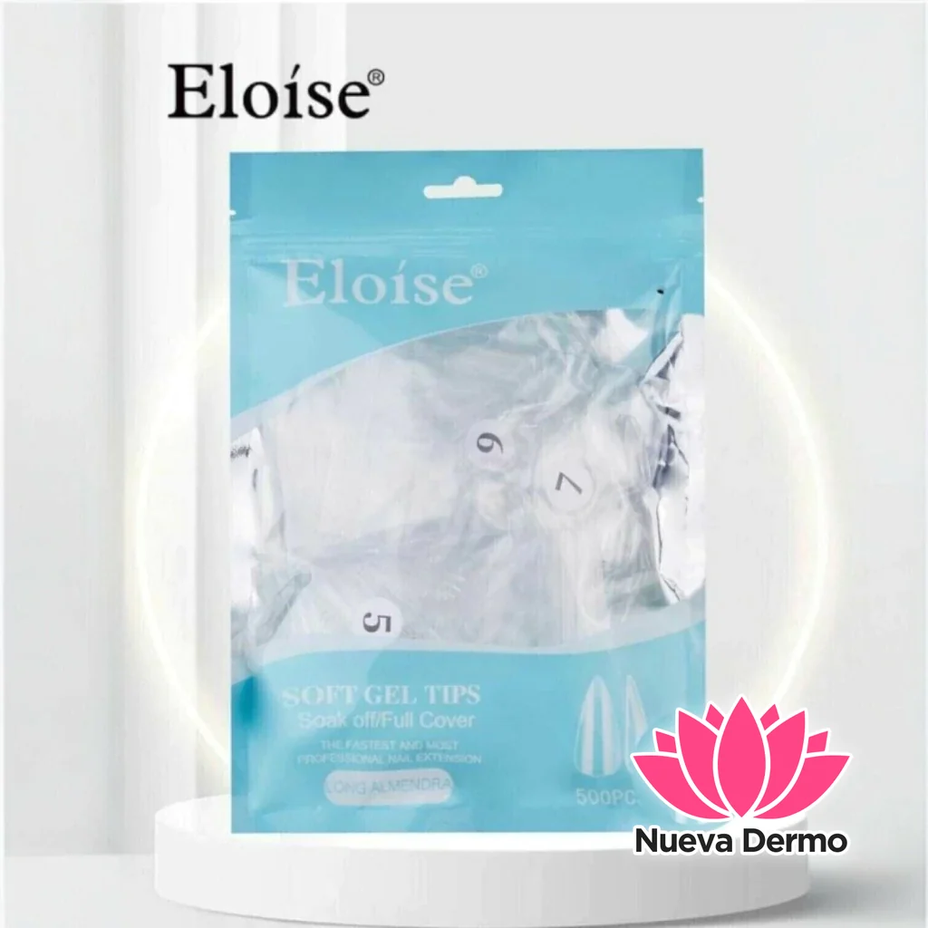 ELOISE SOFT GEL TIPS LONG ALMENDRA 500PCS LA500 6932024010458