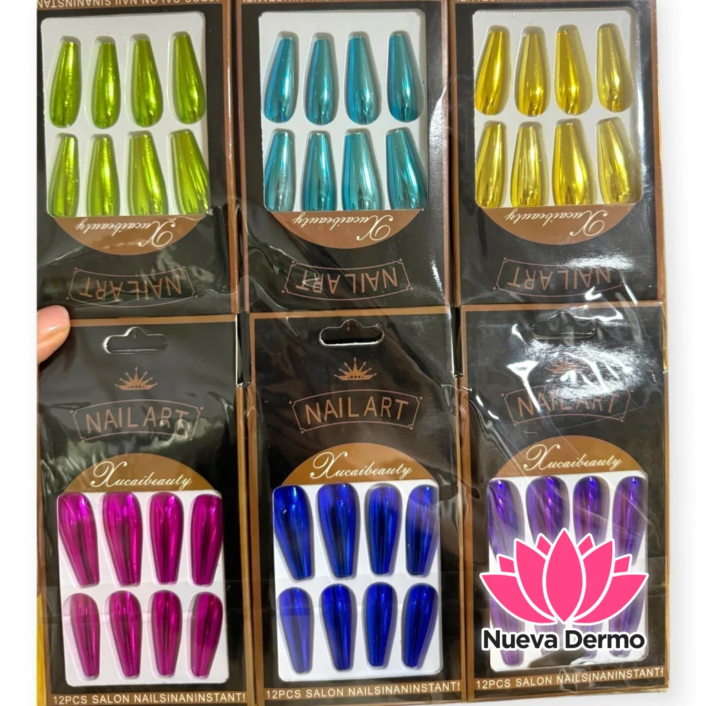 unas x12pcs espejado 8955155811235