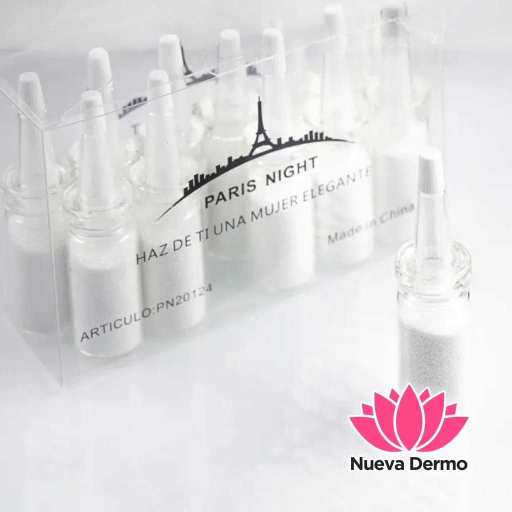 PARIS NIGHT POLVO BRILLO BLANCO 12PCS PN20124-3