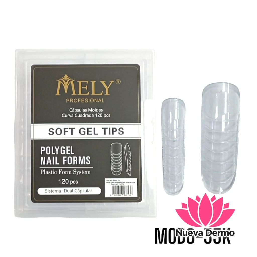 MELY SOFT GEL TIPS POLYGEL NAIL FORMS mod6-33k 7892020880334