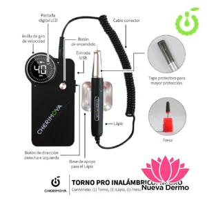 Torno PRO Drill Profesional Cherimoya -BH003318 NEGRO