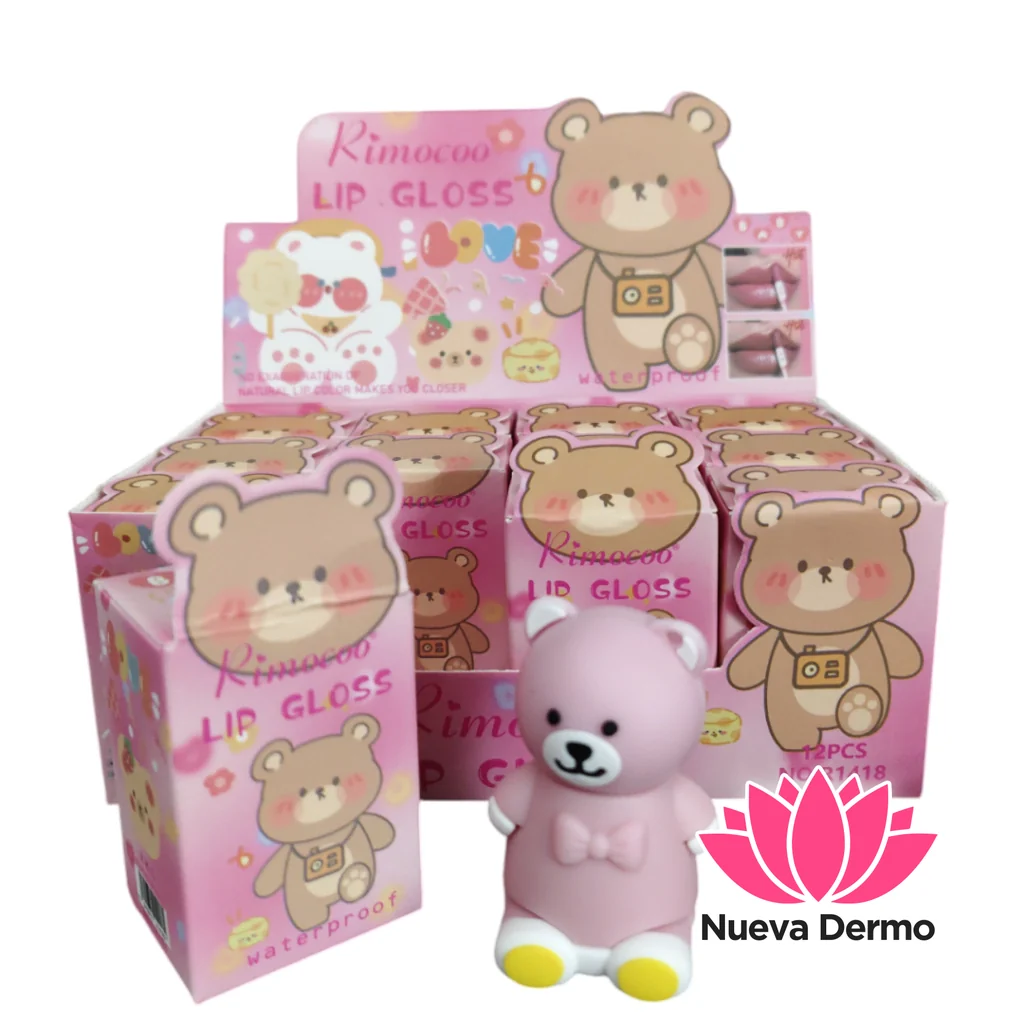 rimocoo lip gloss oso con corbata r1418 6975975014182