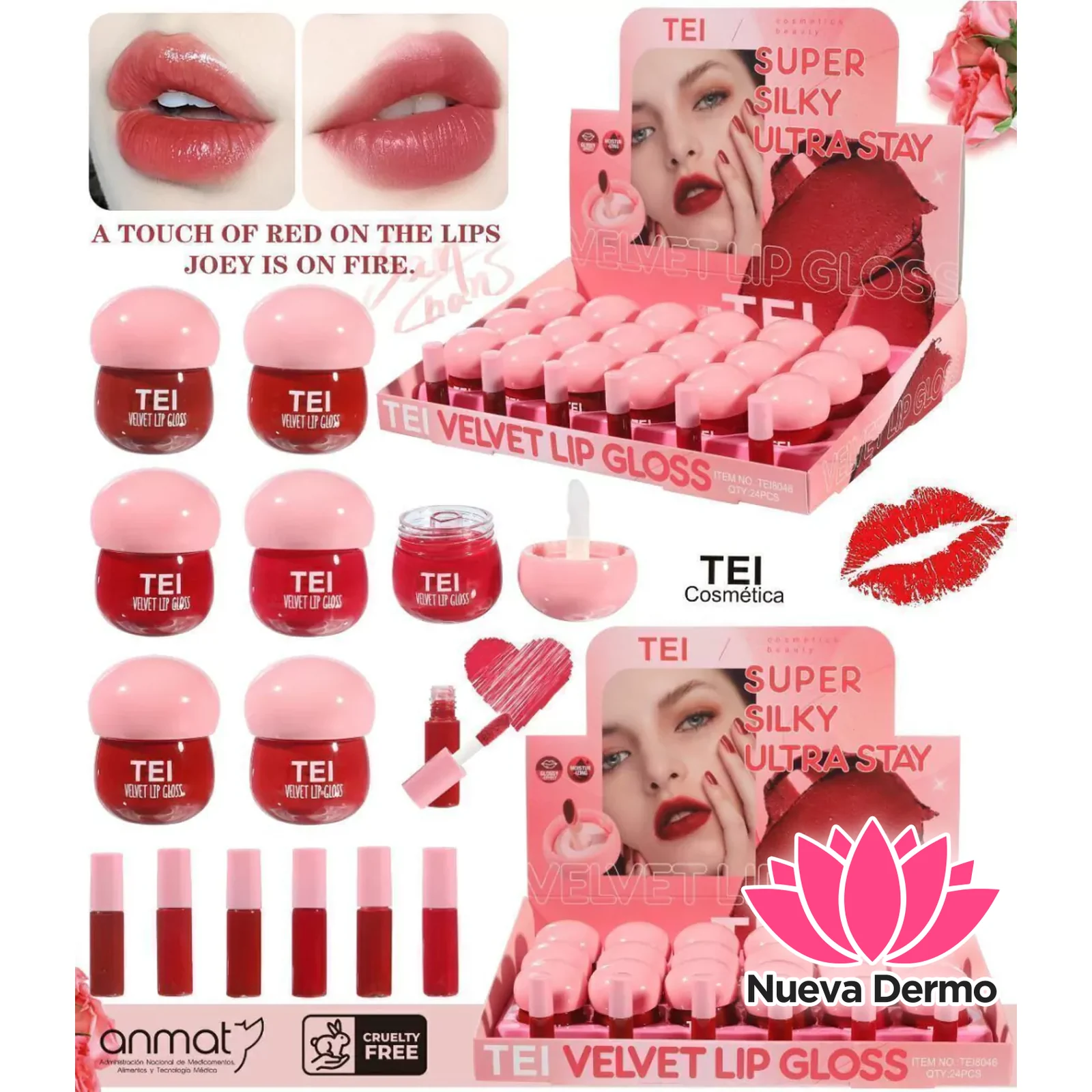 velvet lip gloss tei8046