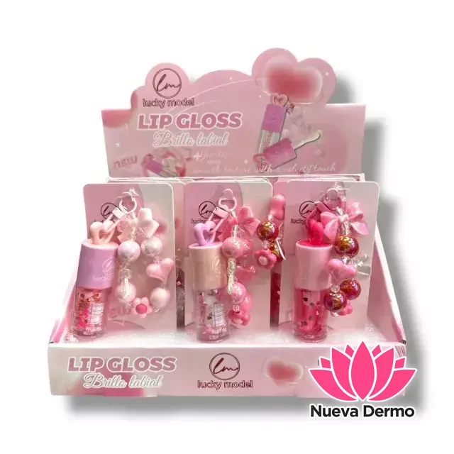 LUCKY MODEL LIP GLOSS BRILLO LABIAL C/PULSERA MG-ML8070/MG-254048 6937118818811