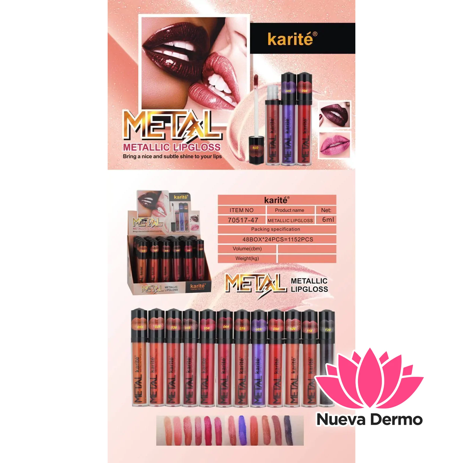 KARITE METAL METALLIC LIPGLOSS LABIAL METALIZADO/409907