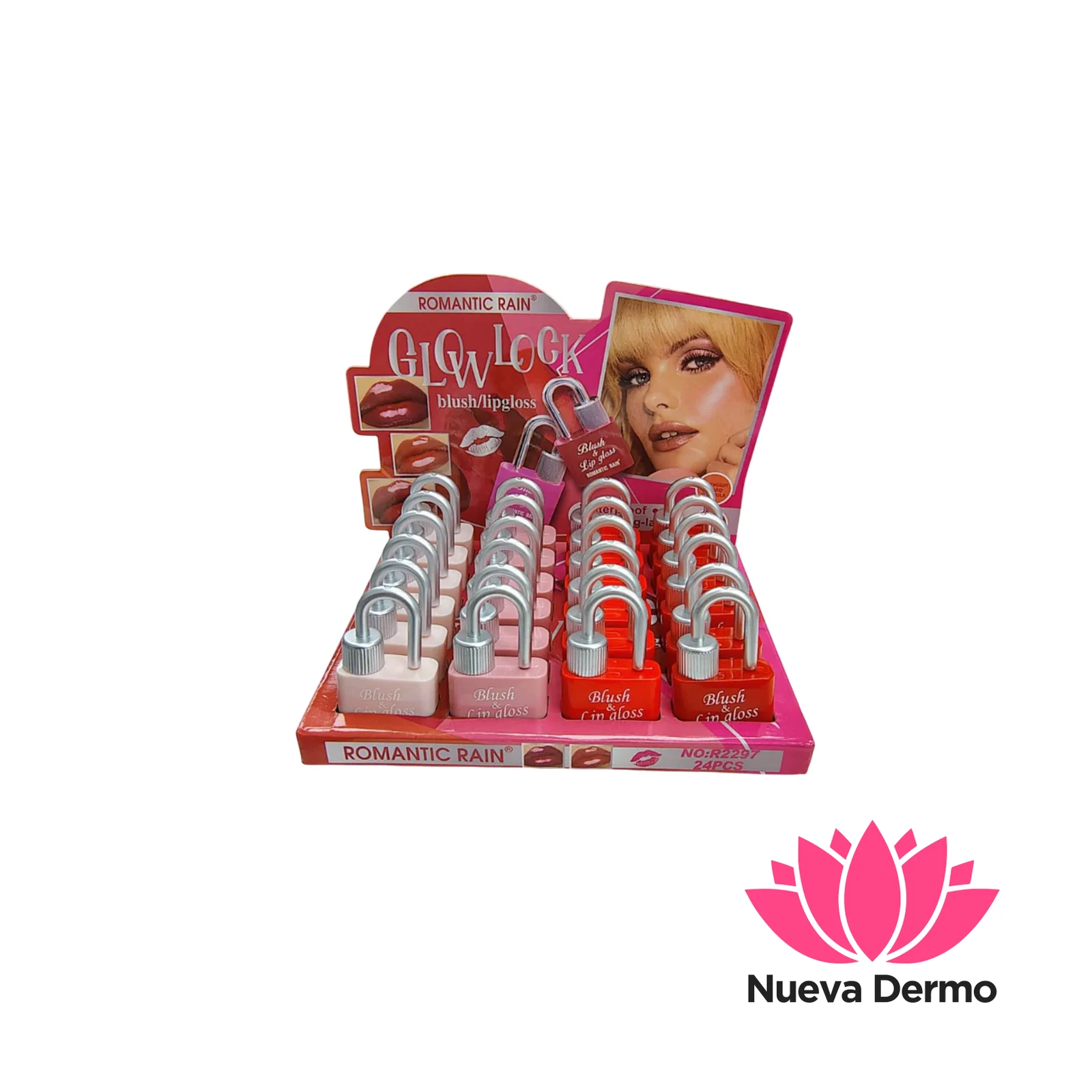 ROMANTIC RAIN BLUSH&LIP GLOSS FORMA CANDADO R2297 6985887933976