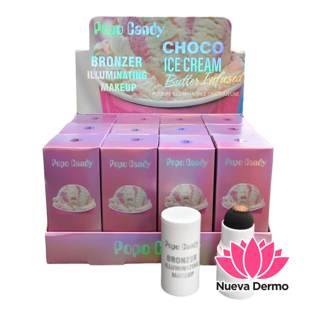 X6 PCS POPO CANDY BRONZER ILUMINATING MAKE UP CHOCO ICE CREAM NO.99-09 6971680901052