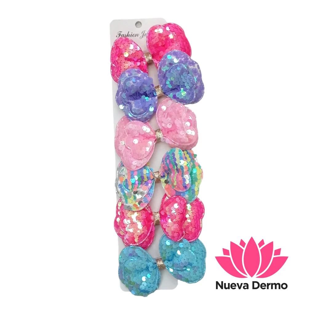 broche moño para cabello lentejuela