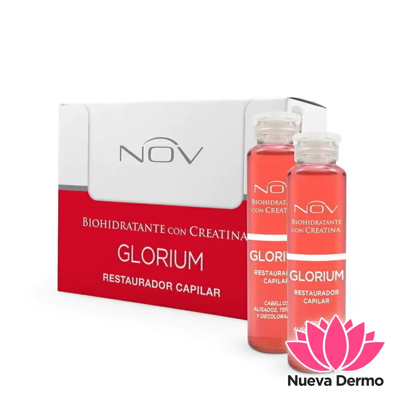 15PCS NOV BIOHIDRATANTE CON CREATINA GLORIUM RESTAURADOR CAPILAR 7798189584970