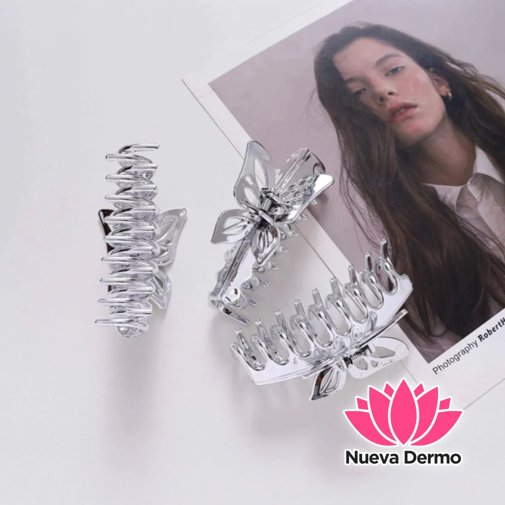 BROCHE PLATEADO CON MARIPOSA PAQUETE X6PCS**JZ-5956-184 6955545981847