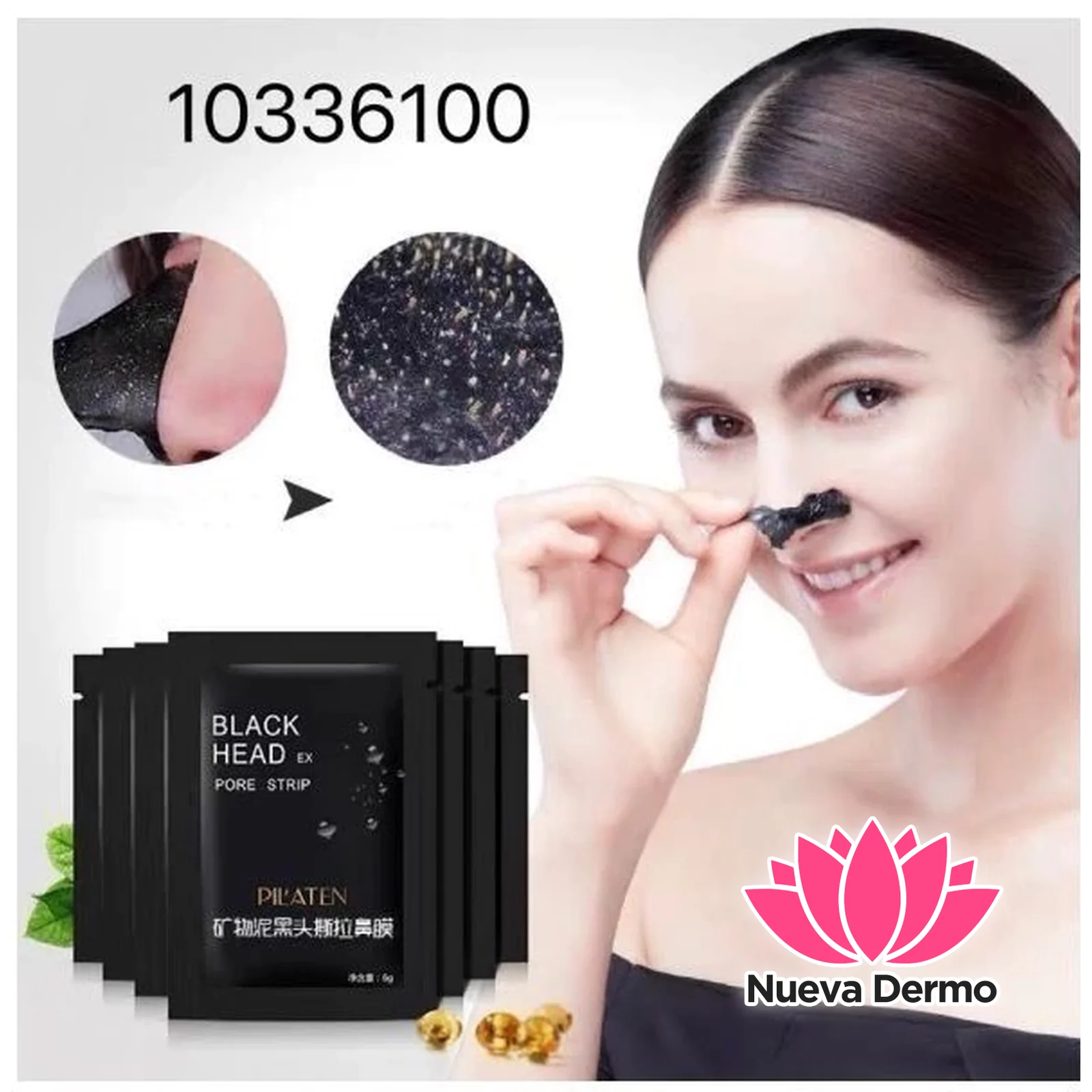 10PCS PILATEN MASCARILLAS PARA PUNTO NEGRO 6956219108317