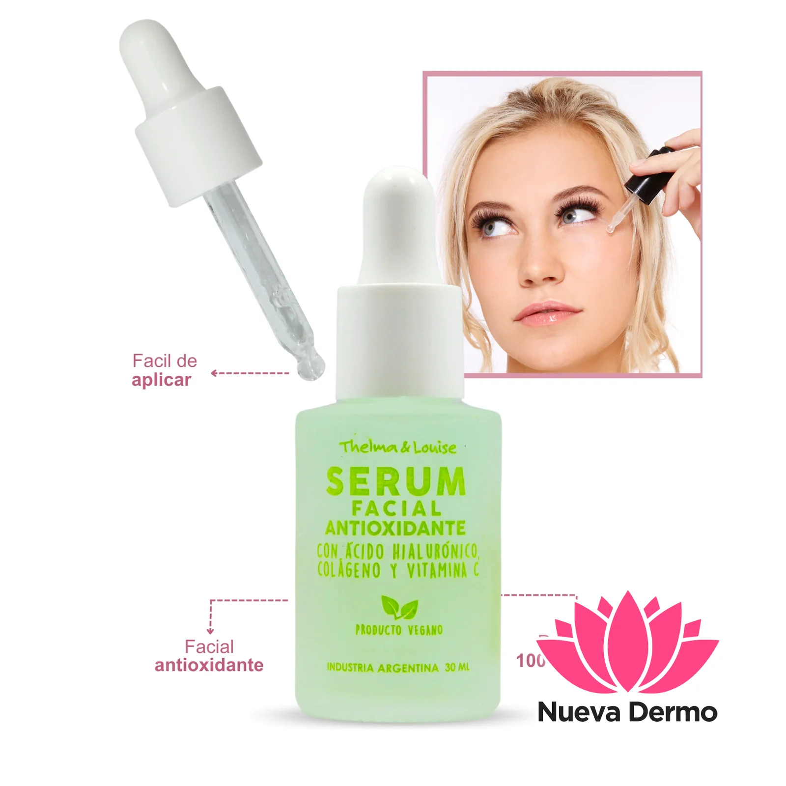 THELMA SERUM FACIAL ANTIOXIDANTE CON ACIDO HIALURONICO COLAGENO Y VITAMINA C TYL1835 7798354464564
