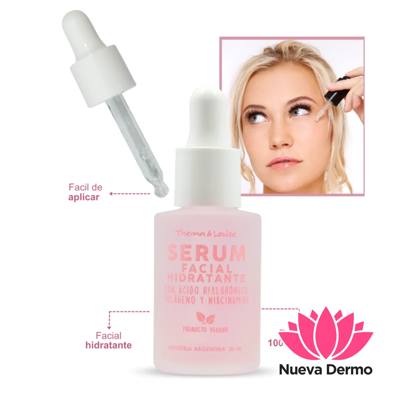 THELMA SERUM FACIAL HIDRATANTECON ACIDO HIALURONICO COLAGENO Y NIACINAMIDA TYL1836 7798354464540