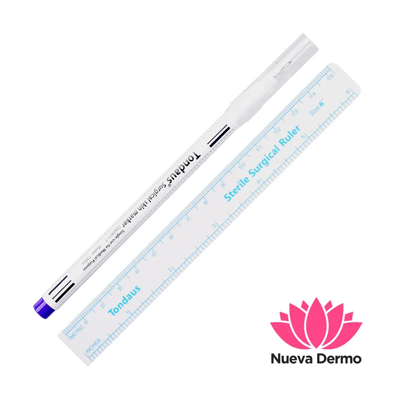 Fibra marcador de cejas Violeta + regla UNIDAD