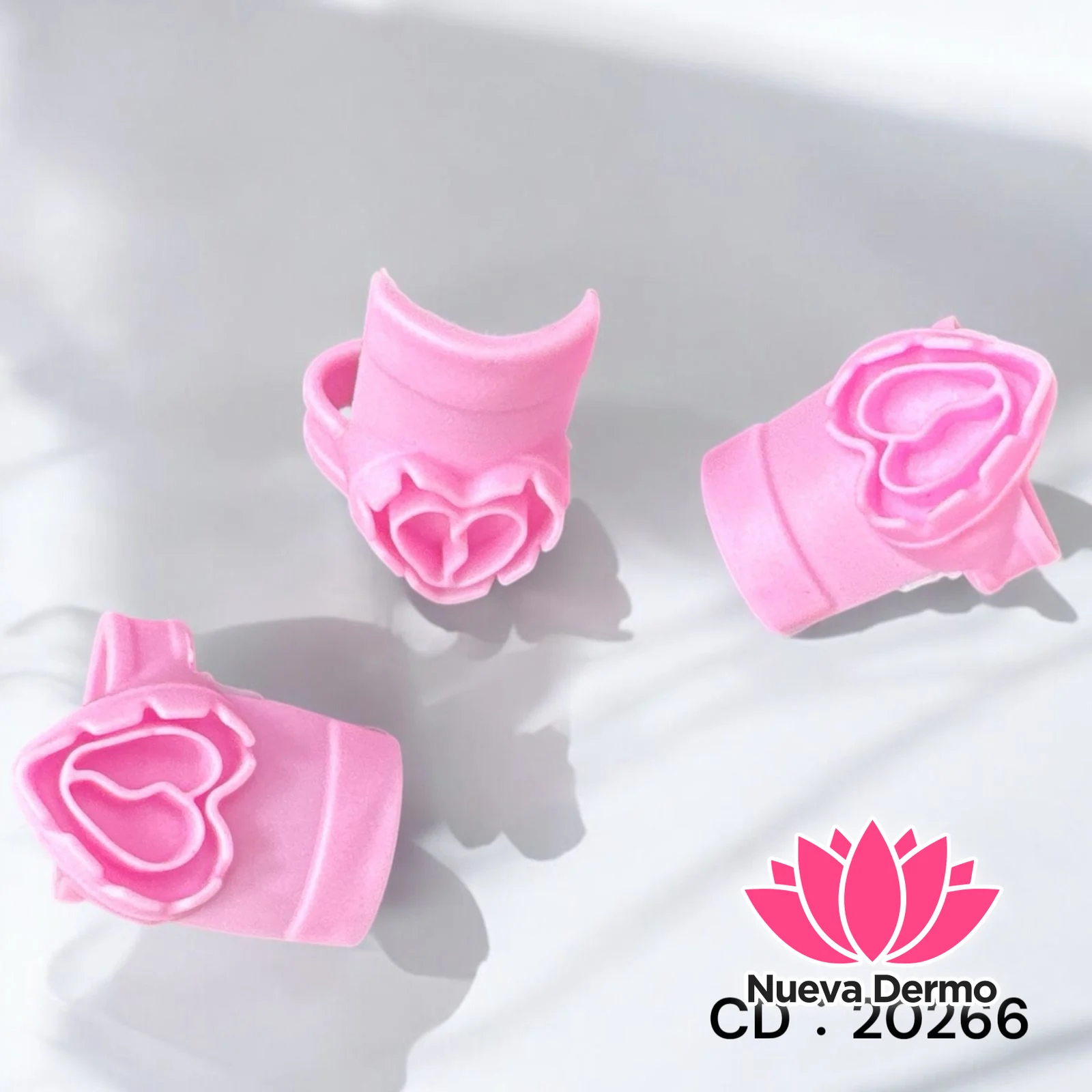 ANILLOS PORTA PEGAMENTO FORMA CORAZON SILICONA 20266 6 UNIDAD