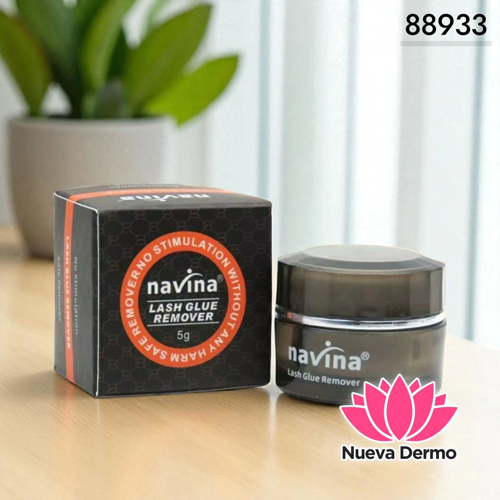 Gel removedor de extensiones de pestañas Navina Black 88933/89332-37207 3 UNIDAD