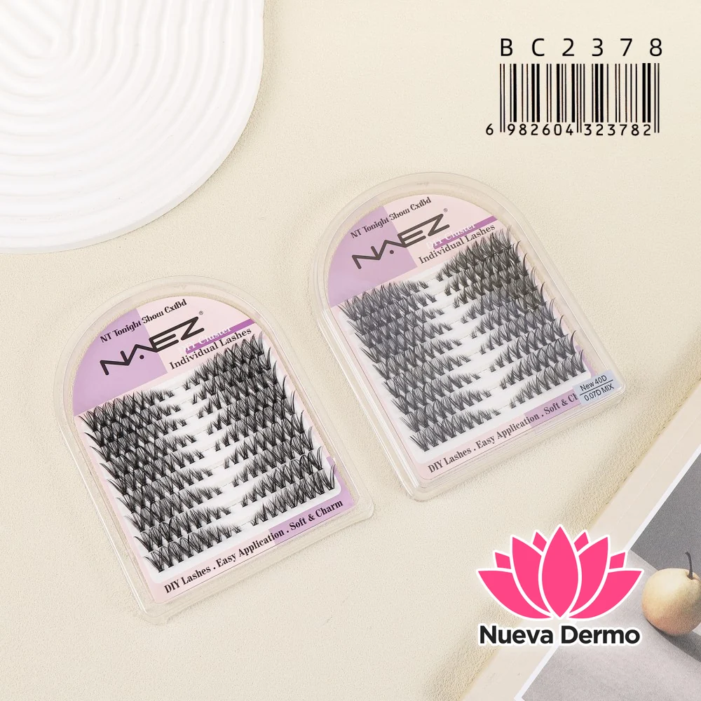 Kit de Pestañas en Grupitos 40D DIY NAEZ BC2378/23782 3-UNIDAD