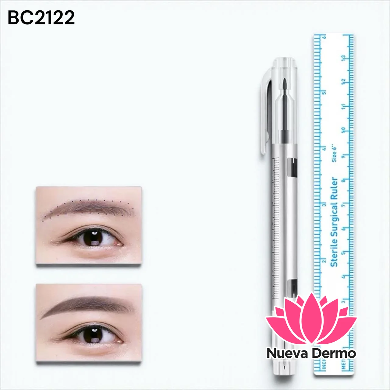 Marcador Fibra Para Cejas Microblading BC2122 6 UNIDAD