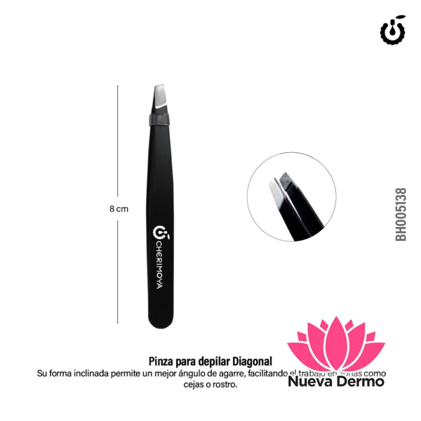 Pinza de depilar Diagonal Cherimoya BH005138 6 UNIDAD
