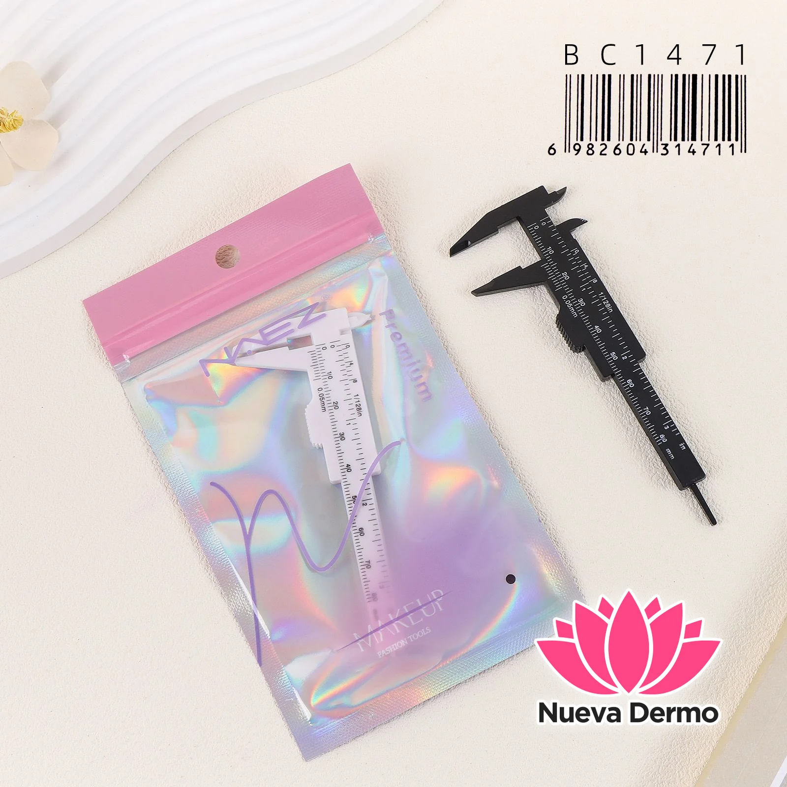 Regla calibre para cejas NAEZ BC1471/14711 PACK 12U