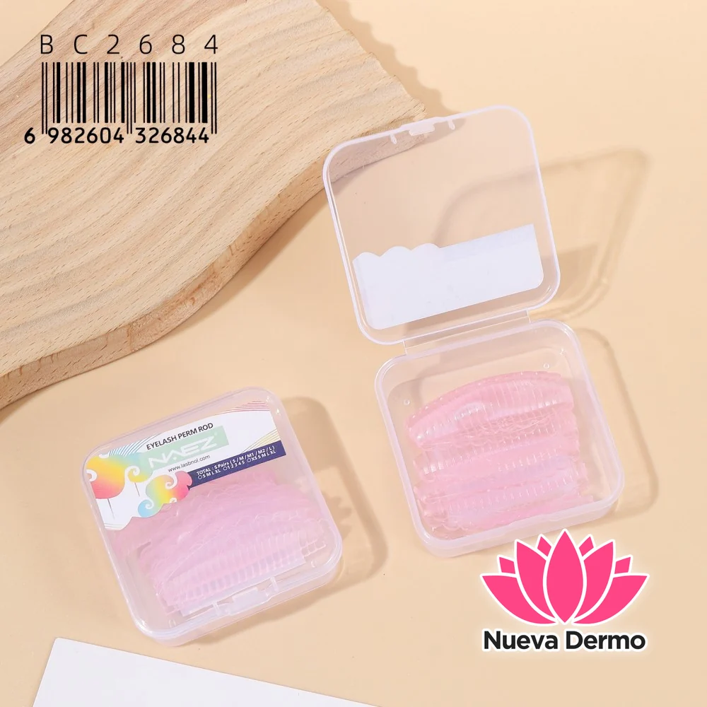 Set de Bigudíes de Silicona Rosa NAEZ para Lash Lift – BC2684/26844 6-UNIDAD